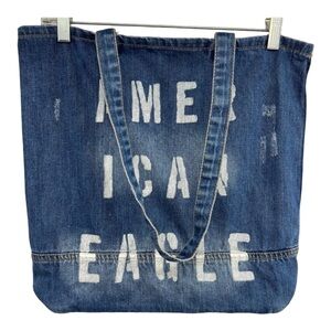 American Eagle Outfitters Blue Denim Tote Bag